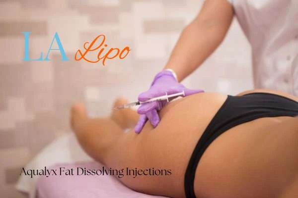 Woman having fat dissolving injections Plaistow on thighs