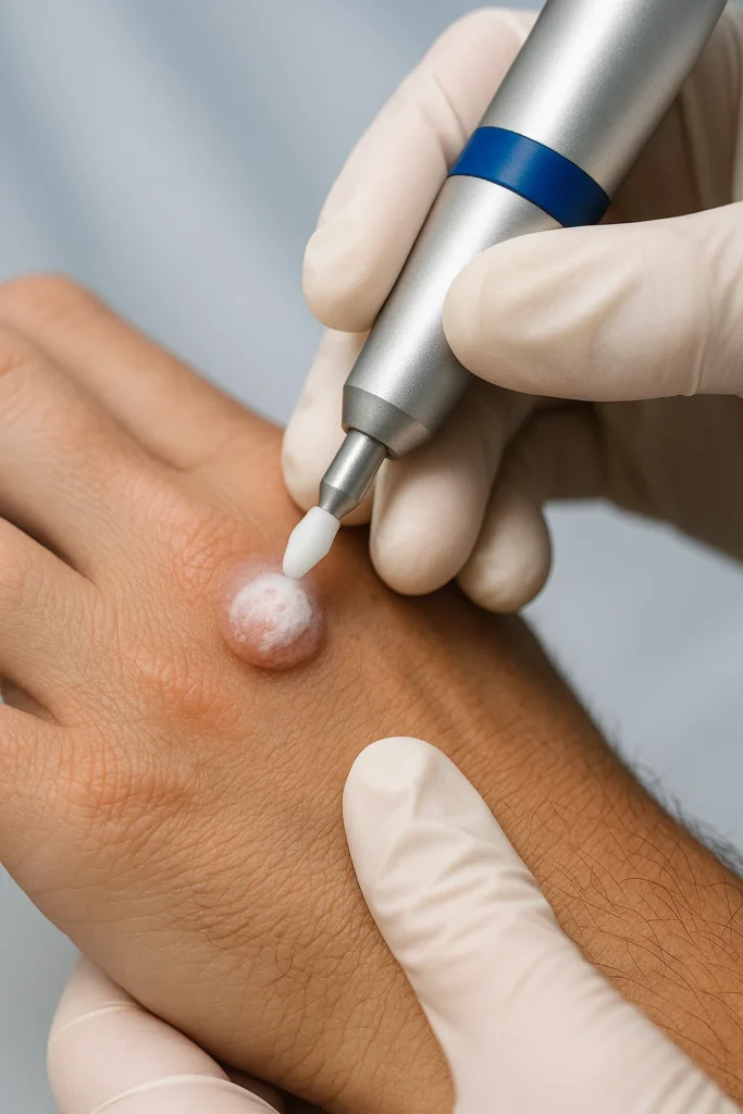 example of wart removal Plaistow using cryopen