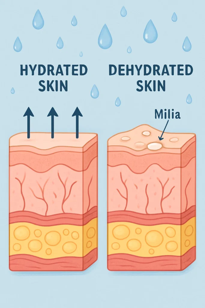 The importance of hydration and milia production Plaistow