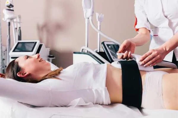 woman having body sculpting to help improve her body image and her mental health Plaistow